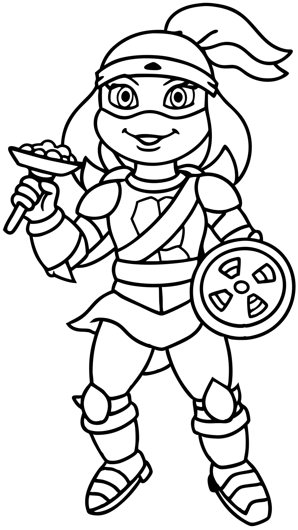 drawing girl tmnt coloring pages